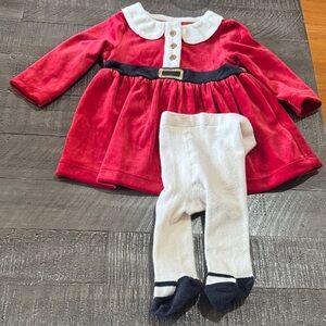 Mrs claus carters dress and stockings size 3m Christmas